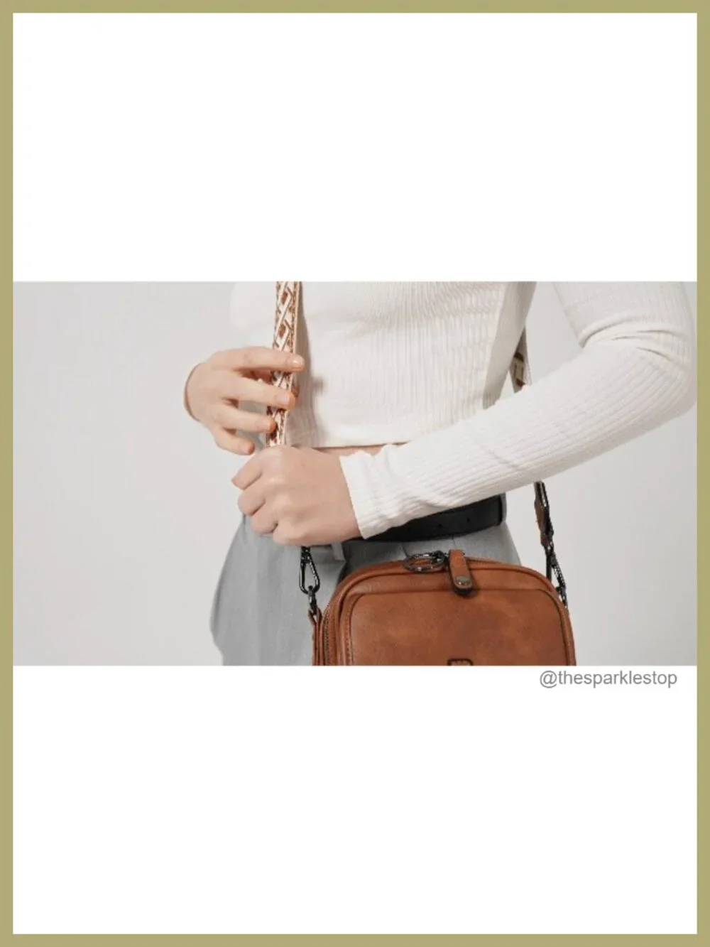 Leather Crossbody Bag for Women Anti Theft Messenger Purse RFID Small